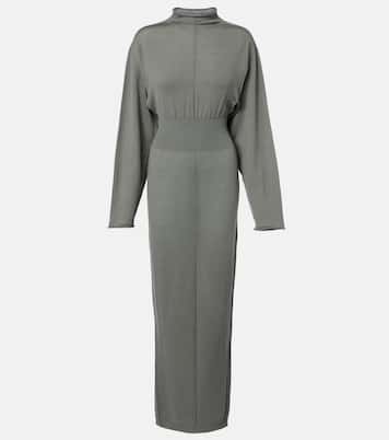 Con virgin wool maxi dress | Rick Owens