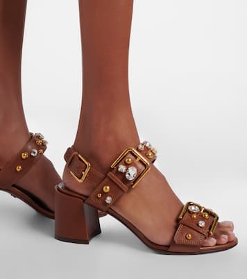 Verzierte Sandalen Keira aus Leder | Dolce&Gabbana