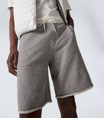 Shorts in jersey di cotone e lino | Brunello Cucinelli