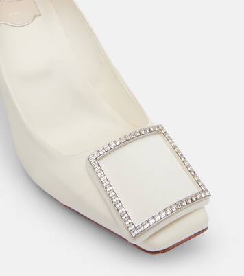 Trompette 70 embellished satin pumps  | Roger Vivier