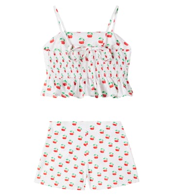 Printed cotton top and skirt set | Fábula