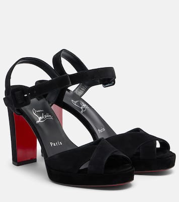 Sandali Cora 100 in suede | Christian Louboutin