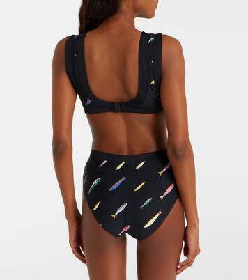 Dolce cutout printed swimsuit | Staud
