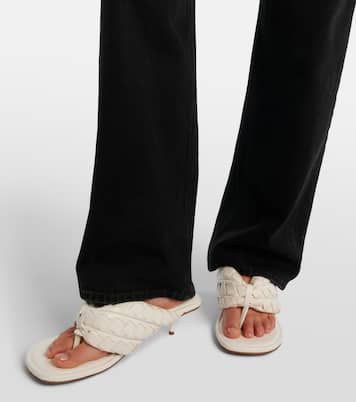 Salsa Intrecciato leather thong sandals | Bottega Veneta