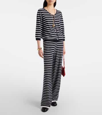 Striped cashmere cardigan | Jardin des Orangers