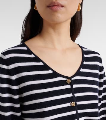 Striped cashmere cardigan | Jardin des Orangers