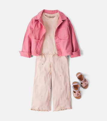 Set aus Top und Leggings aus Rippstrick | Wheat