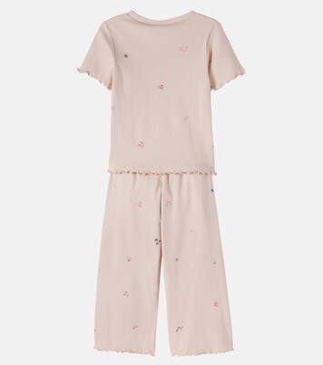 Set aus Top und Leggings aus Rippstrick | Wheat