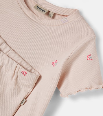 Set aus Top und Leggings aus Rippstrick | Wheat