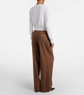 Virgin wool wide-leg pants | Oscar de la Renta
