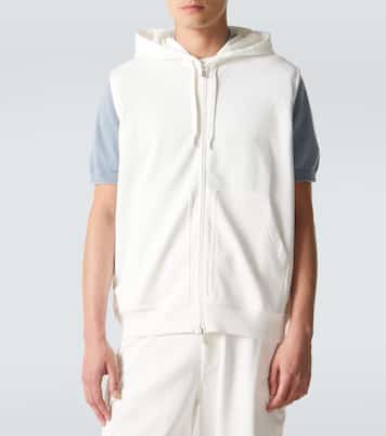 Sweat-shirt à capuche en coton mélangé  | Brunello Cucinelli