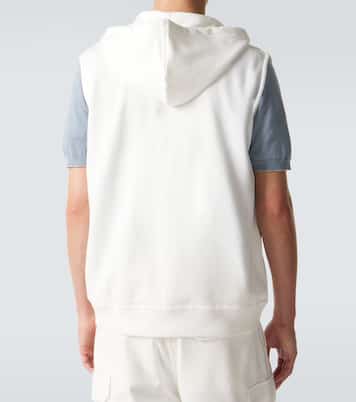 Sweat-shirt à capuche en coton mélangé  | Brunello Cucinelli