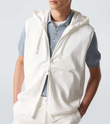 Sweat-shirt à capuche en coton mélangé  | Brunello Cucinelli