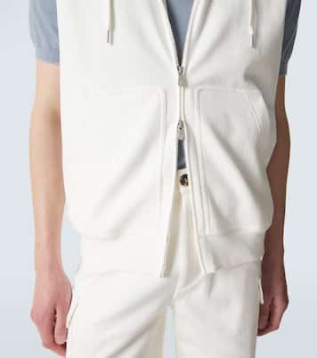 Sweat-shirt à capuche en coton mélangé  | Brunello Cucinelli