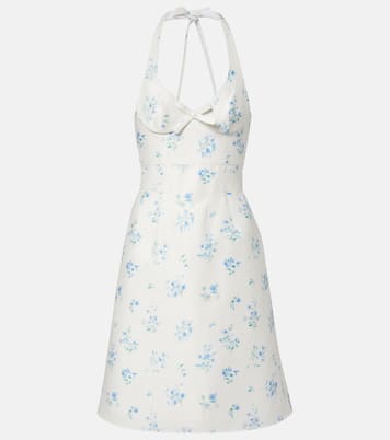Floral halterneck cotton minidress | Shushu/Tong