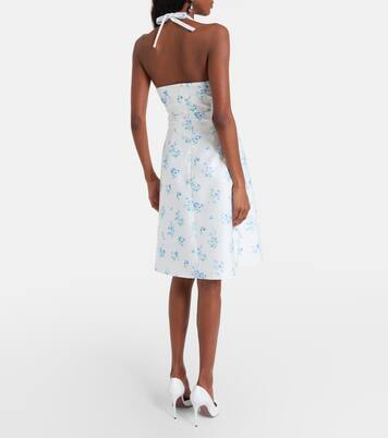 Floral halterneck cotton minidress | Shushu/Tong