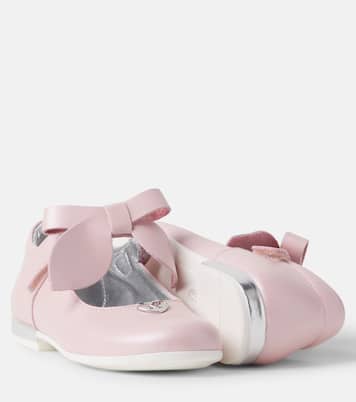 Bébé – Ballerines en cuir à nœud | Monnalisa