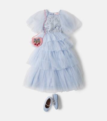 Abito Flutter Cape a balze in tulle | Tutu Du Monde