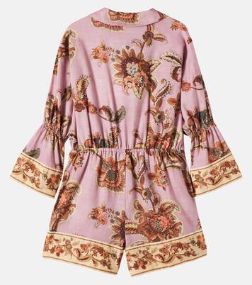 Aster floral cotton playsuit | Zimmermann Kids