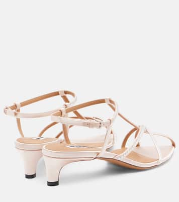 Sandalias Cage de piel con cristales | Jil Sander