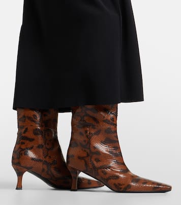 Snake-effect leather knee-high boots | Proenza Schouler