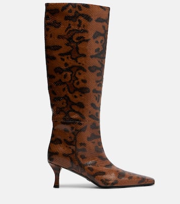 Snake-effect leather knee-high boots | Proenza Schouler
