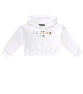 Sweat-shirt en coton à capuche | Balmain Kids