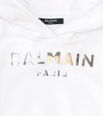 Sweat-shirt en coton à capuche | Balmain Kids