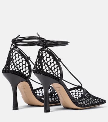 Stretch leather-trimmed mesh pumps | Bottega Veneta