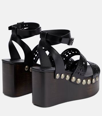 Sandales compensées en cuir | Alaïa