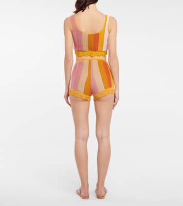 High-Rise Shorts Sunset aus Baumwolle | Anna Kosturova