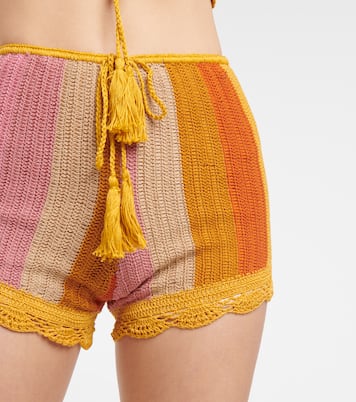 High-Rise Shorts Sunset aus Baumwolle | Anna Kosturova