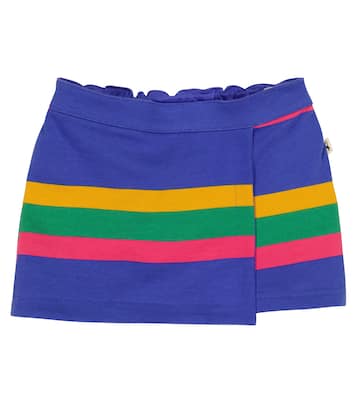 Striped cotton skort | Mini Rodini