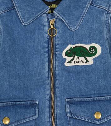 Denim embroidered jacket | Mini Rodini