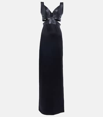 Robe mit Leder | Alaïa