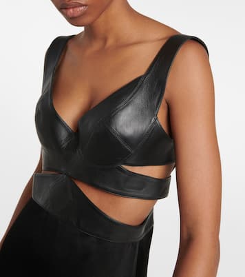 Robe mit Leder | Alaïa