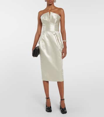 Robe midi en satin | Maison Margiela