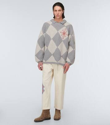 Embroidered cotton sweater | Adish