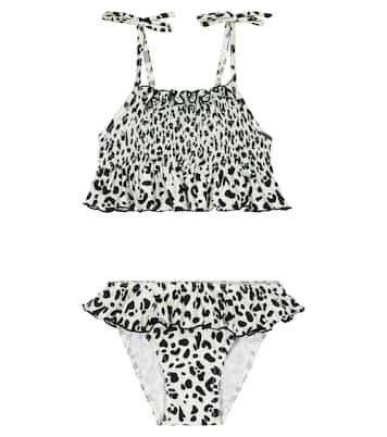 Amalfi printed smocked bikini set | Suncracy