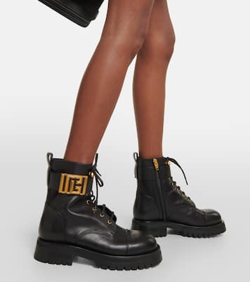 Romy leather lace-up boots | Balmain