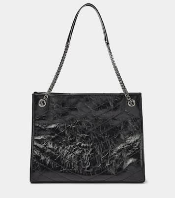 Niki crinkled leather shopper | Saint Laurent