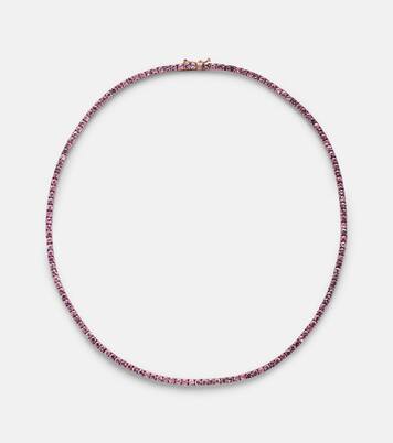 Collana in oro rosa 14kt con zaffiri rosa | Roxanne First