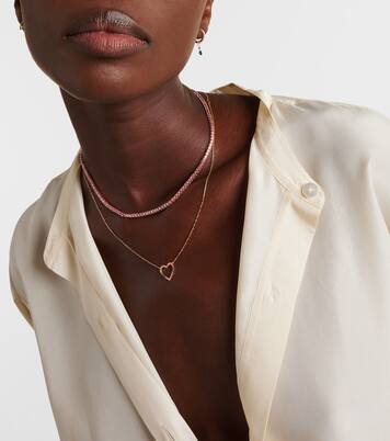 Collana in oro rosa 14kt con zaffiri rosa | Roxanne First