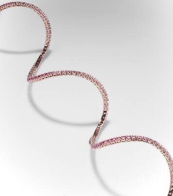 Collana in oro rosa 14kt con zaffiri rosa | Roxanne First