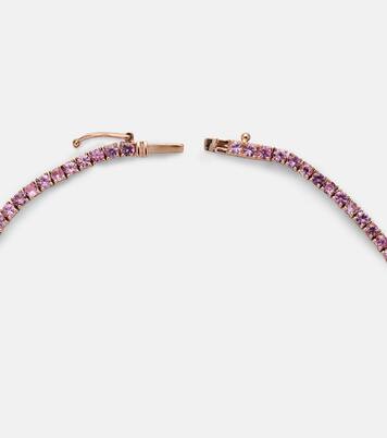 Collana in oro rosa 14kt con zaffiri rosa | Roxanne First