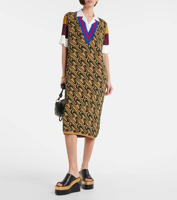 Intarsia midi dress | Dries Van Noten