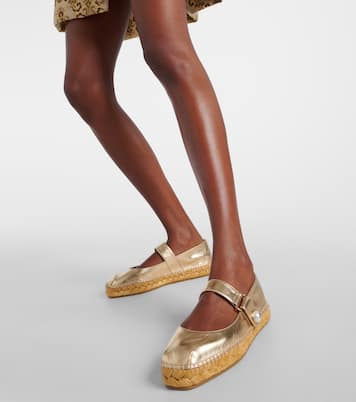 Espadrilles Fayence en cuir métallisé | Jimmy Choo