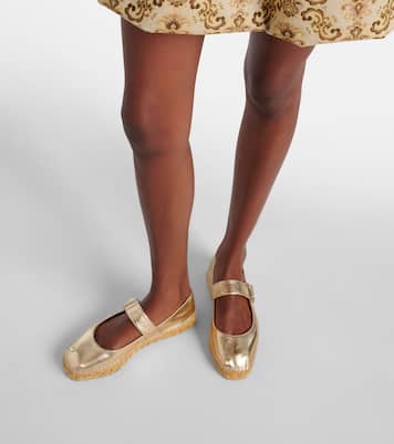 Espadrilles Fayence en cuir métallisé | Jimmy Choo