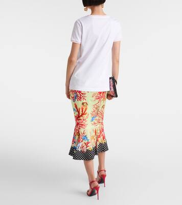 Bedrucktes T-Shirt Capri aus Baumwoll-Jersey | Dolce&Gabbana