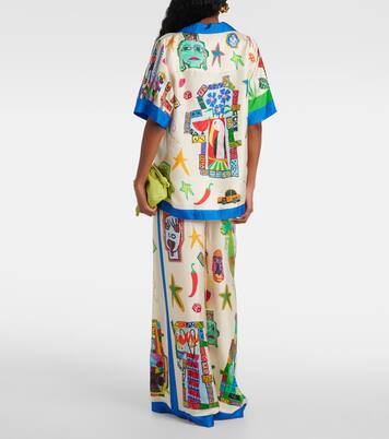 Chemise Rollers imprimée en soie | Alémais